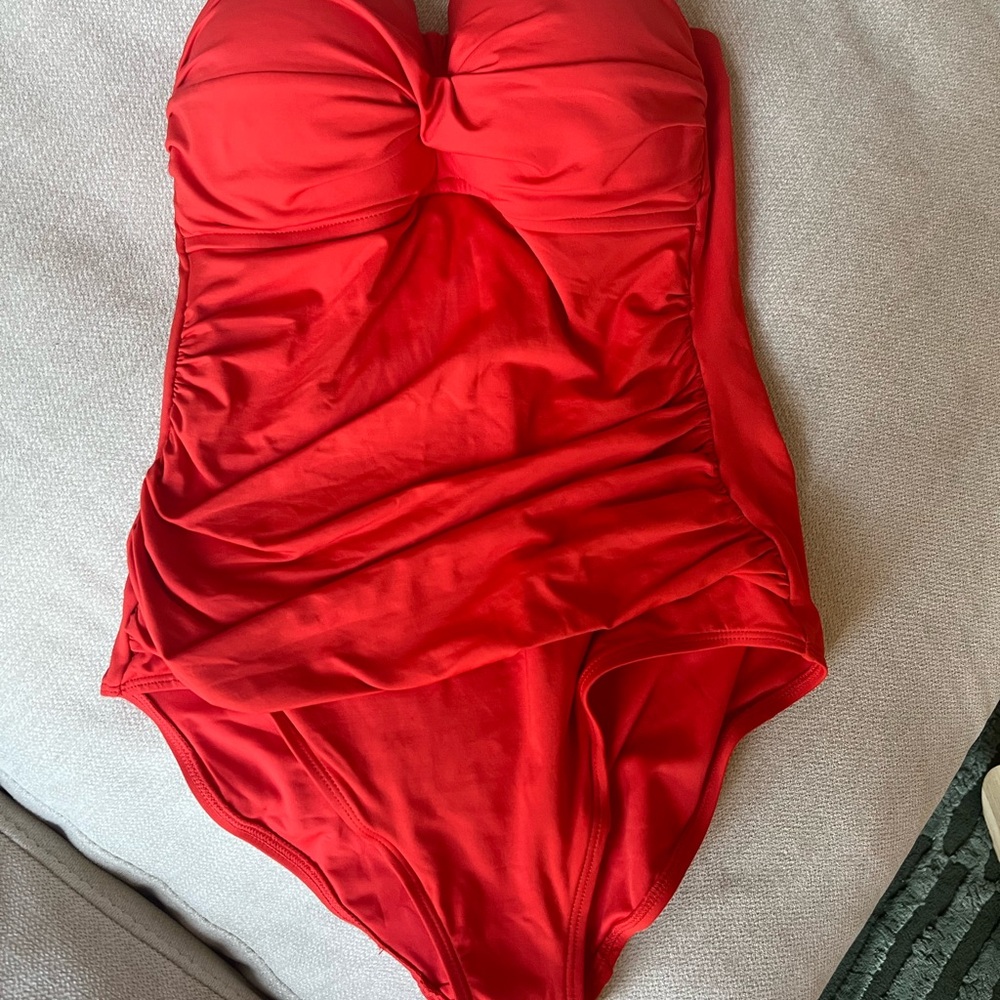 Anne Cole twisted bandeau One Piece Swim